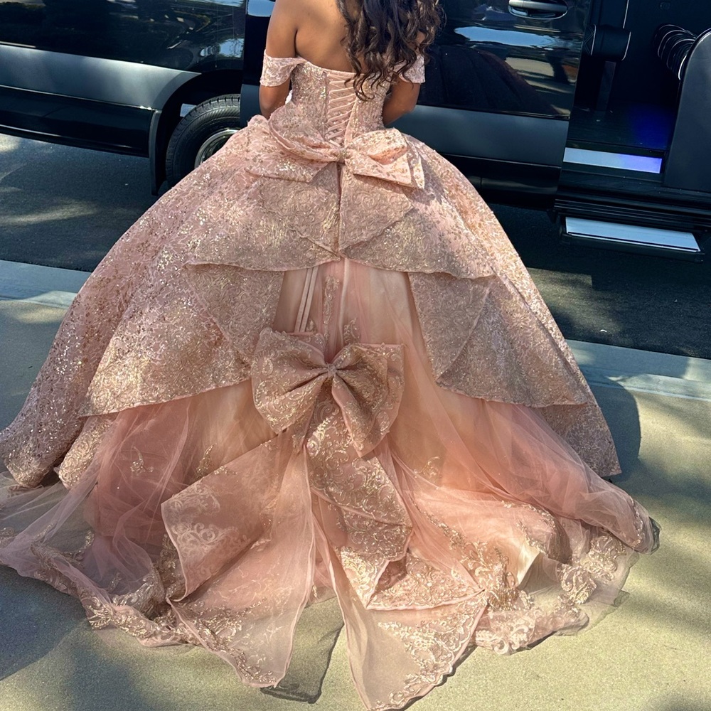 Rose Gold Quinceanera Dress